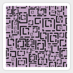 Decorator 2021 Blocks Black on Mauve 5748 Sticker